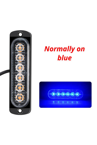 Choice4 Blue light 1X Truck 12V-24V LED Warning Strobe Grille Flashing Lamp B...