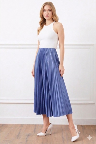 Fulla Moda Πλισέ φούστα με ελαστική μέση