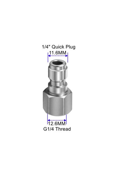 Choice Light Grey High Pressure Washer Nozzle 1/4" Quick Plug Connector Coupl...