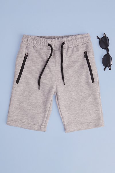 Fulla Moda Belt-Tied Pocket Zippered Boys' Capri Pants