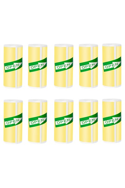 Choice13 10pcs yellow sticker Colorful Label Sticker 57*25MM Self-adhesive Ro...