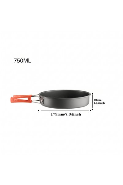 Choice5 Frypan 750ml orange Pandatour Camping Cooking Aluminum Outdoor Travel...