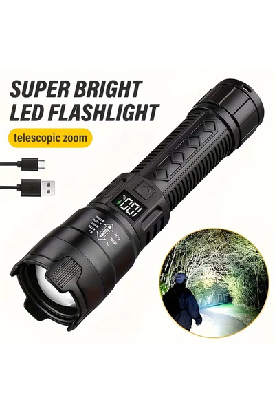 Choice ZOOM black Built in battery P200 2000LM Ultra Bright P50 LED Flashligh...