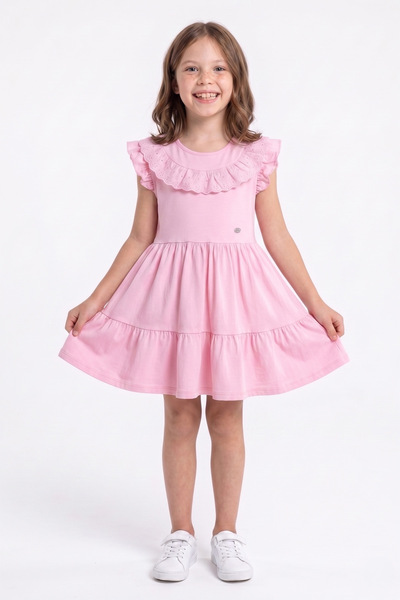 Fulla Moda Lace Pack Crew Neck Girls' Dress