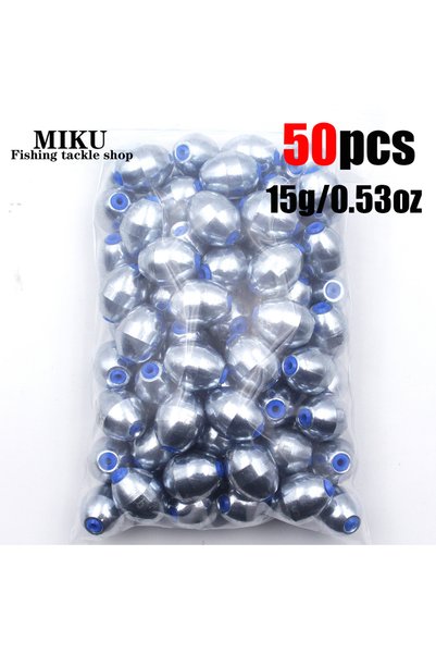 Choice4 50pcs 0.53oz 50pcs carbon steel fishing sedimentation devices, suitab...