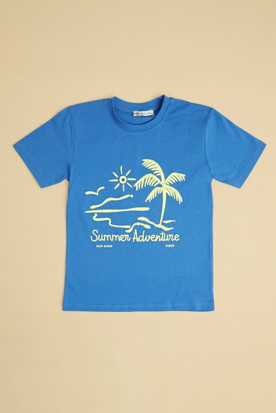 Fulla Moda Summer Adventure Printed Boys' T-Shirt