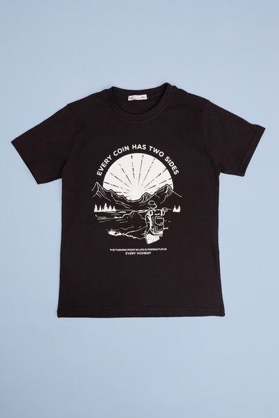 Fulla Moda 100% Cotton Printed Boys' Oversize T-Shirt