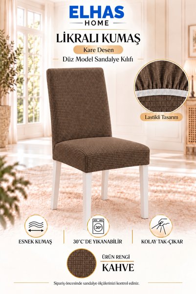 ELHAS Lycra Pcs Fabric Pitikare Patterned Chair Covers, Elastic, Stretchy Pcs...