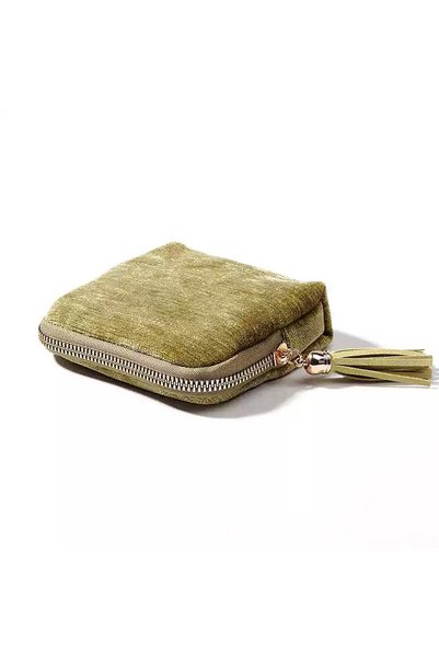 Choice Light yellow 5-Layer Jewelry Storage Bag, Velvet Jewelry Pouch Bags fo...