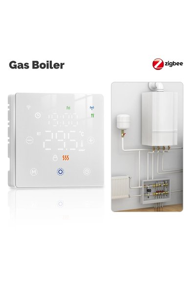 Choice1 MOES ZigBee White MOES Tuya WiFi/ZigBee Smart Thermostat Battery-Powe...