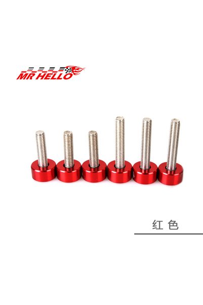 Choice3 RD M6 6 Pcs/Pack JKdreamer Aluminum Fender Washers and Bolt for honda...