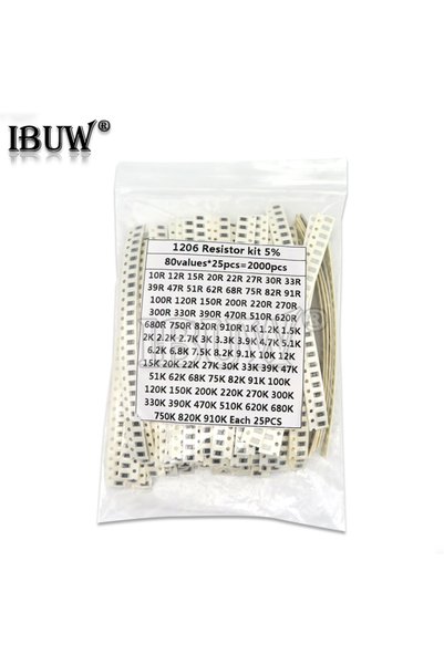 Choice 2000PCS 10 ohm-910K ohm 1206 SMD Resistor Kit Assorted set 5% 80values...