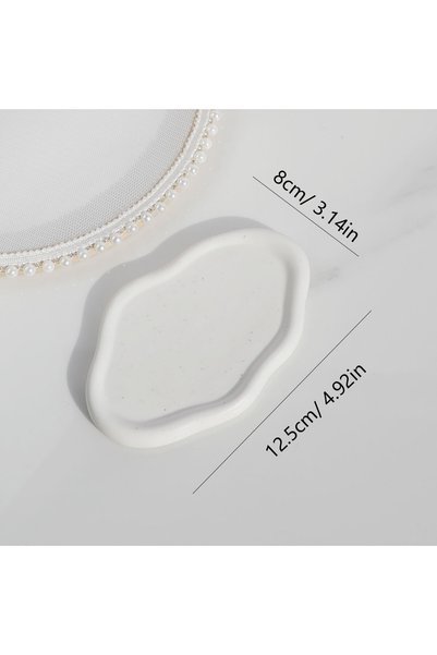 Choice White Oval Tray Ceramic Jewelry Dish for Women, Jewelry Tray Trinket D...