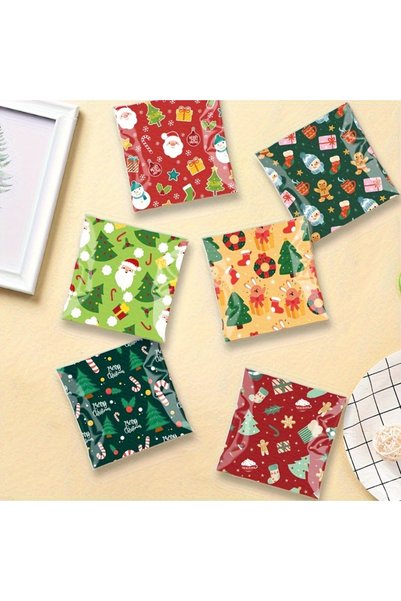 Choice Other 100pcs 100pcs Christmas Gift Bags with Self-Adhesive, Festive Sa...