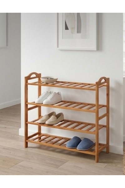 IN HOME STORE رف أحذية خشبي متعدد الاستخدامات بتصميم عصري وأنيق