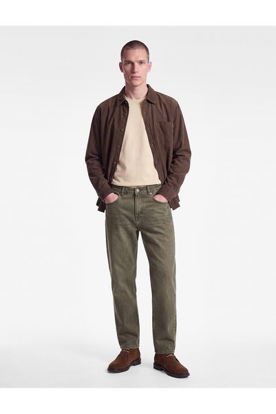 Koton Normal Waist 5-Pocket Cotton Vintage Straight Jean Trousers