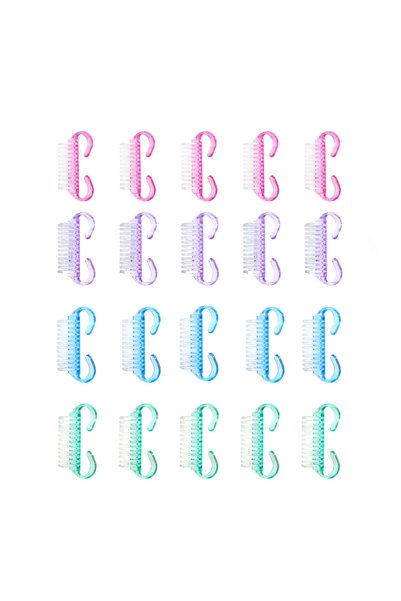 Choice1 20Pcs mix color 1/5/20Pcs Acrylic Nail Brush Pink Color Nail Art Mani...