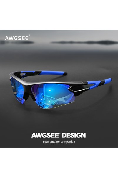 Choice8 C4 Blue Sports Sunglasses for Men & Women – Semi-Rimless UV400 Protec...