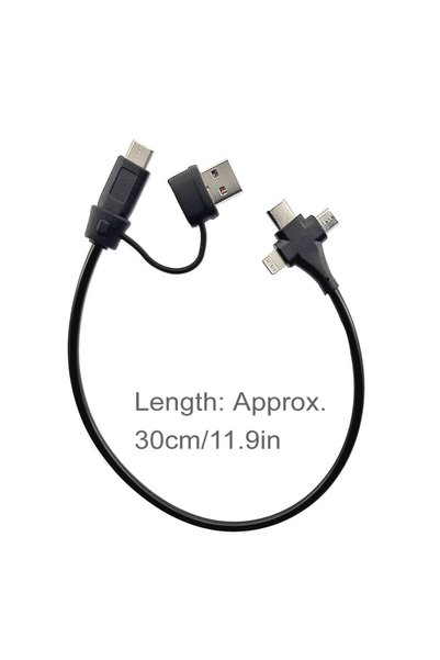 Choice 2 إلى 3 - 30 سم 66 واط 3 4 6 في 1 كابل شحن سريع متعدد USB C بطول 30 سم...