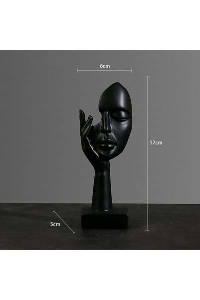 Choice Black-C Nordic Resin Abstract Statue Desktop Ornaments Sculpture Figur...