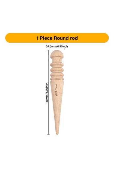Choice1 Round rod-1 pc WUTA 1PC Leather Burnisher Wood Slicker Rounded Edge B...