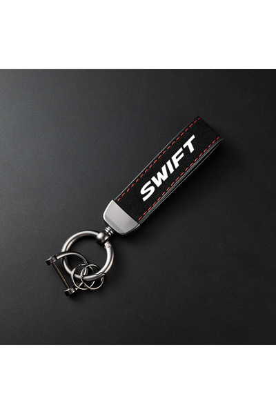 Choice4 black red High-Grade Leather Suede Keychain Car Sport Key Ring For Su...