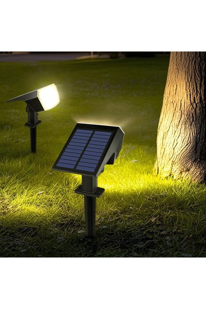 Choice1 Solar Lamp Warm White 59LEDs Solar Spotlights Outdoor Light Control W...