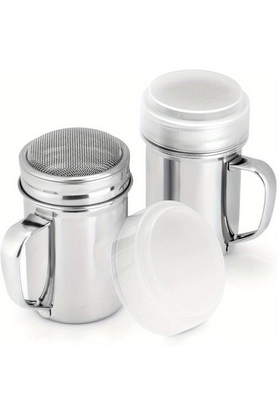 Choice 2 pcs 2 pcs/pack Powdered Sugar Shaker Duster with Handle, Cinnamon Sh...