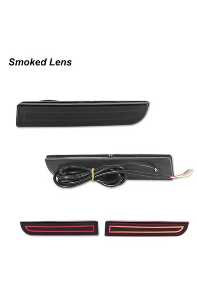 Choice6 Smoked Lens A LED Bumper Reflector Lights For Mitsubishi Lancer Evo E...