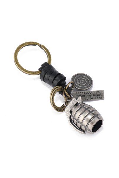 Choice black Fashion jewelry grenade shape pendant keychains