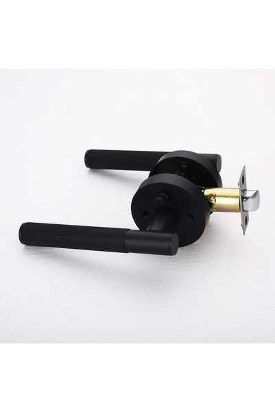 Choice Matte Black Viladepot Privacy Door Handle Knurled Handle Lever Bedroom...