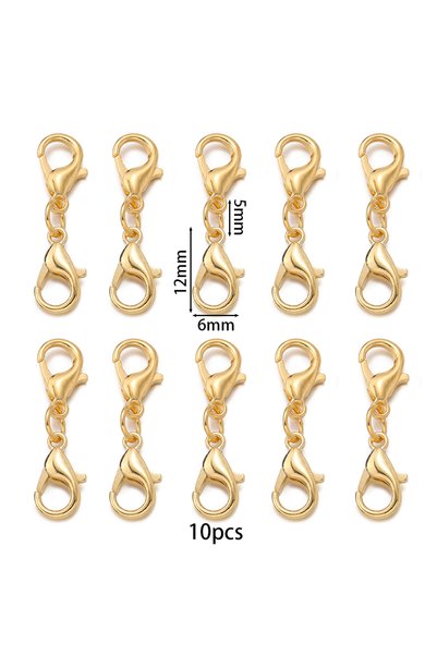Choice Gold 10pcs/Lot Bracelet Necklace Connectors Findings Double Lobster Cl...