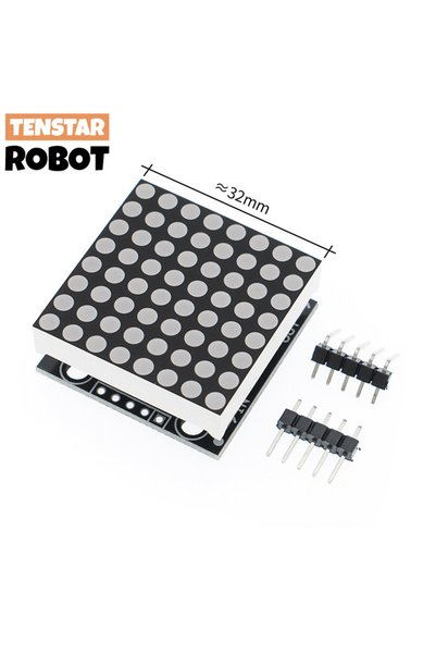 Choice1 MAX7219 SMD Chip MAX7219 8*8 Dot Matrix Module Red Light Microcontrol...