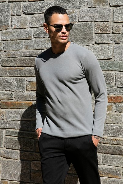 Buratti Βαμβακερό Crew Neck Regular Fit Basic Sweat Ανδρικό SWEAT 5905073