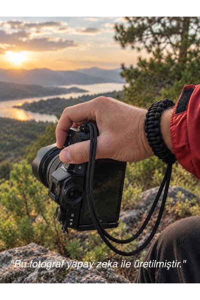 PARACORD Kampruhu Kamera ve Fotoğraf Makinesi İçin Bileklik Askısı – Güvenlik...