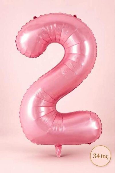 Zanzibar Pembe 76 CM Büyük Boy 2 Rakam Balon Doğum Günü Yaş Parti Balonu Raka...