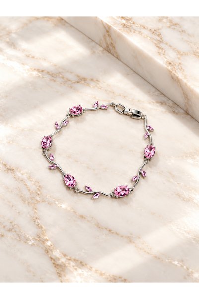 Gizemindünyası 316L Steel Ivy Tulip Bracelet with Stones