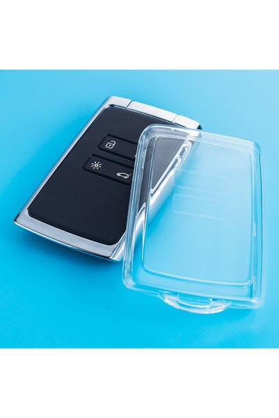 Choice4 1x Key Case (Clear) Slim Car Key Fob Case Cover Keychain For Renault ...