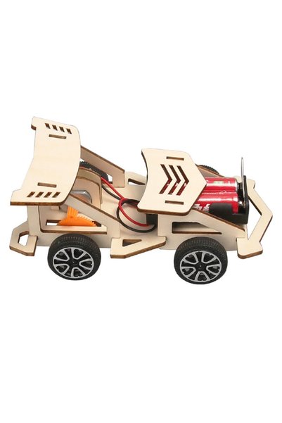 Choice 1pc DIY Electric Wood Racing Car Assembled Puzzle Science Experiment T...