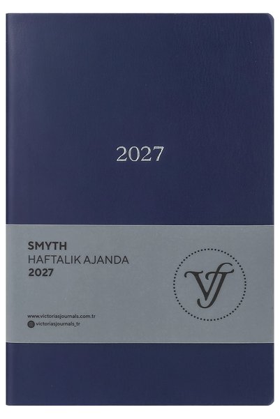 Victoria's Journals Smyth-2027 Εβδομαδιαία Ατζέντα Α5. Εύκαμπτο Κάλυμμα. Ασημ...
