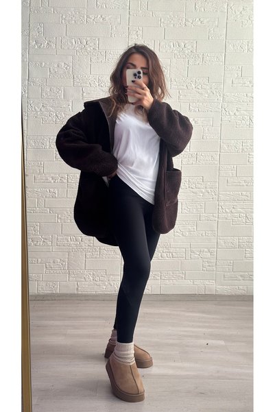 Derya Akyol Khaki Color Mid Waist Shaping / Sculpting Leggings