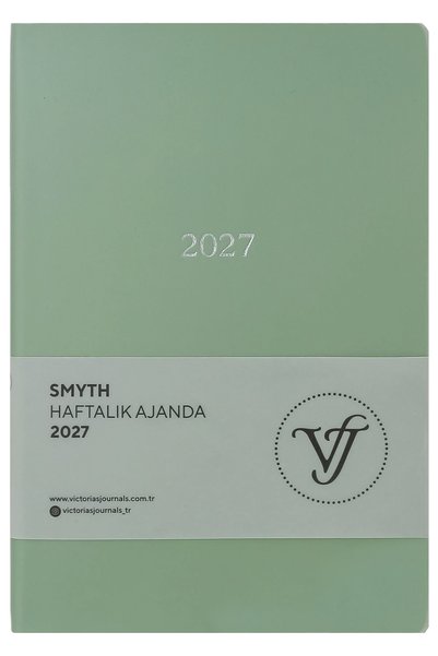 Victoria's Journals Smyth-2027 Седмичен планер А5. Гъвкаво покритие. Сребрист...