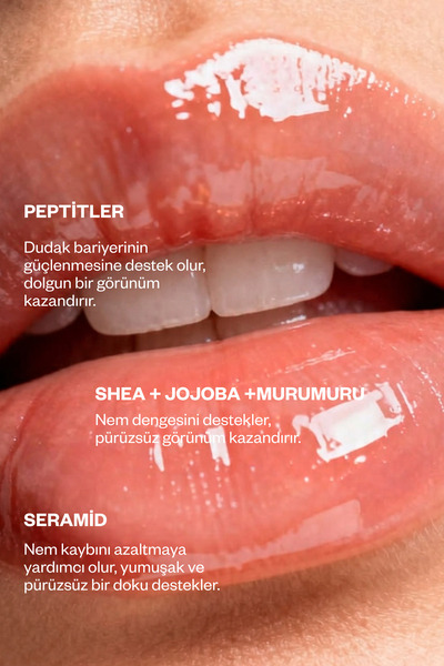 Kremi Dudak Bakım Parlatıcı Lip Balm Peach, Pembe Nude, Nemlendirici, Peptit, Seramid, E Vitamini 13ml