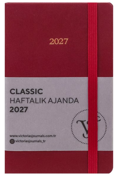 Victoria's Journals مفكرة أسبوعية كلاسيكية 2027 – غلاف صلب بنسيج الكتان، مقاس...