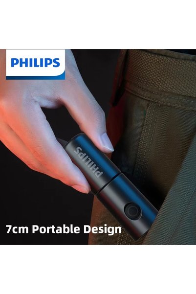 Philips SFL1126 New 7cm LED Rechargeable Mini Portable Flashlight 7 Lighting ...