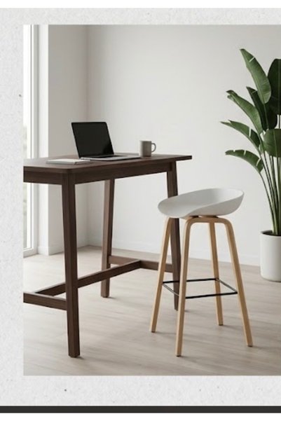 IN HOME STORE Modern Bar Furniture Chair Elegant Wood Design White Bar Stool