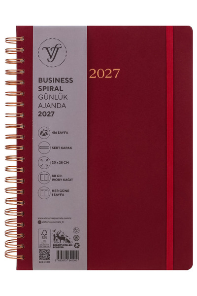 Victoria's Journals ΕΠΙΧΕΙΡΗΣΙΑ-2027 Ημερολόγιο Σπιράλ 20x28 εκ. Μία Σελίδα Α...