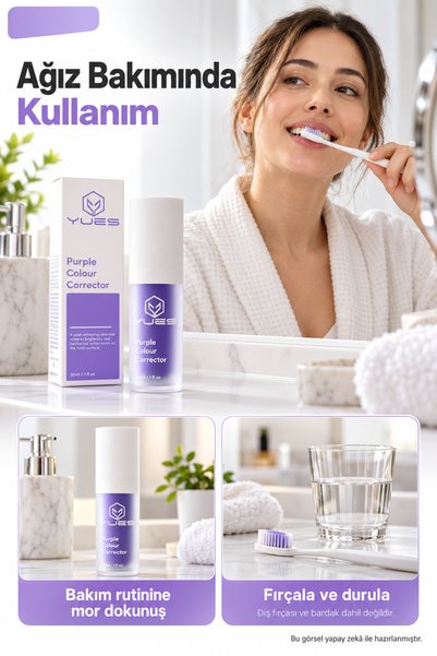YUES Mor Diş Bakım Jeli 30 ml Sarı Ton Dengeleyici Purple Colour Corrector GS-013V