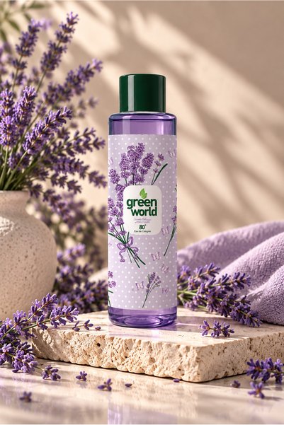Green World KOLONYA LAVANDER 400ML - Lavanta Kokulu %80 Derece