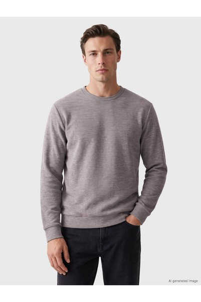 LC Waikiki Rmz Gi̇yi̇m Farkiyla Zero Roba Collar Men's Sweatshirt